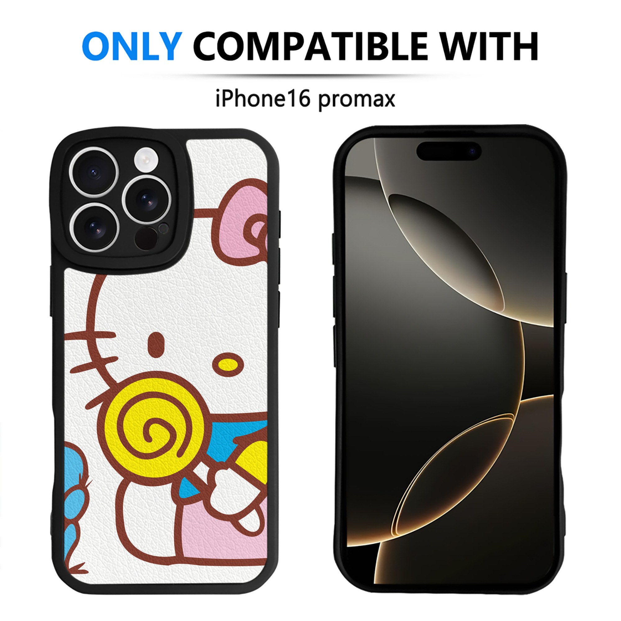 （画像用） Hello Kitty ハローキティ 【iPhone 16シリーズ対応】シリコンスマホケース（レザー調） 材質：シリコン